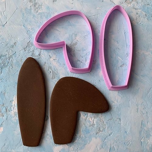 Easter Bunny ears Cookie Cutter 3D print model