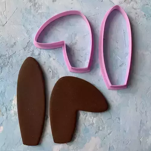 Easter Bunny ears Cookie Cutter 3D print model
