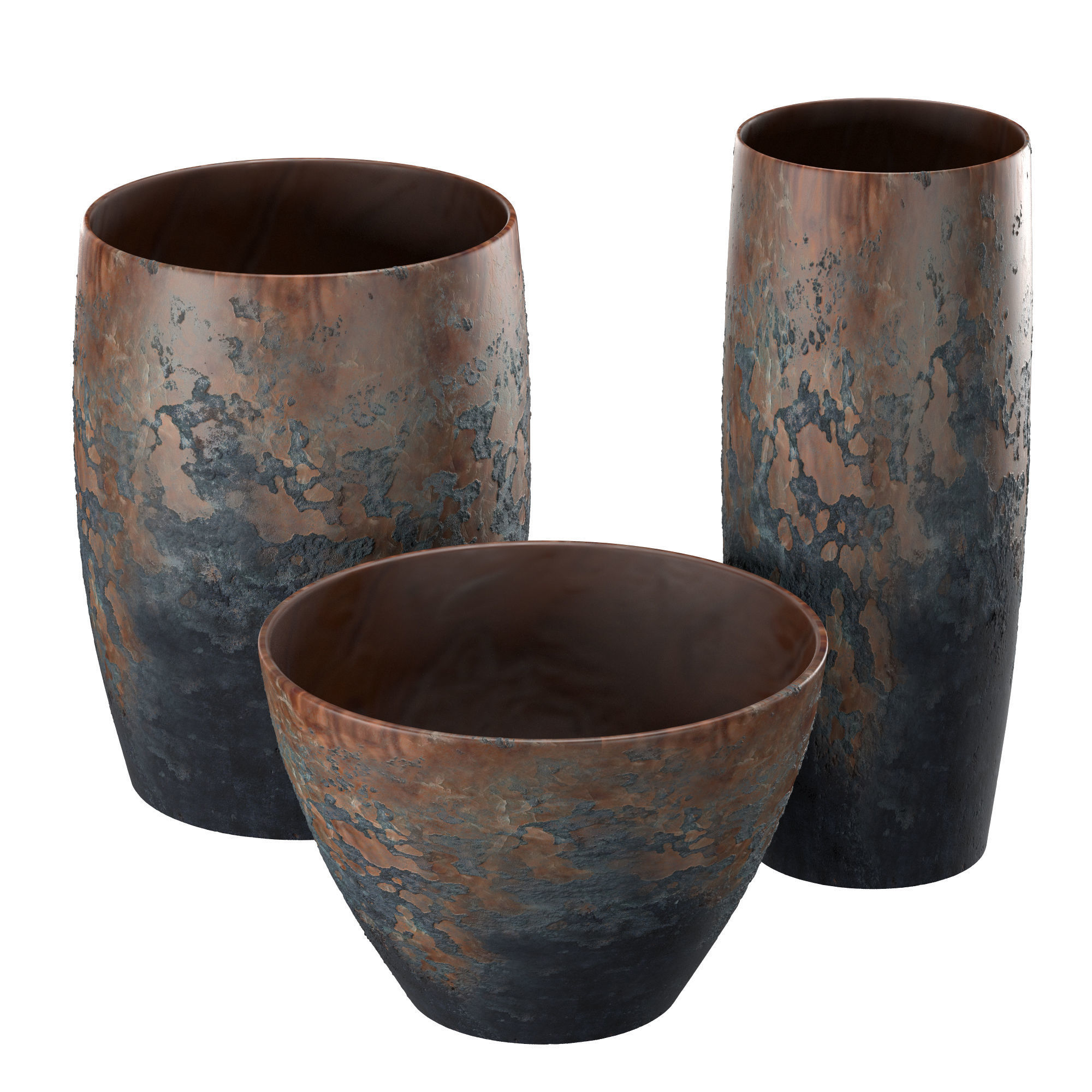 Terracotta Pots 2 3D model_1