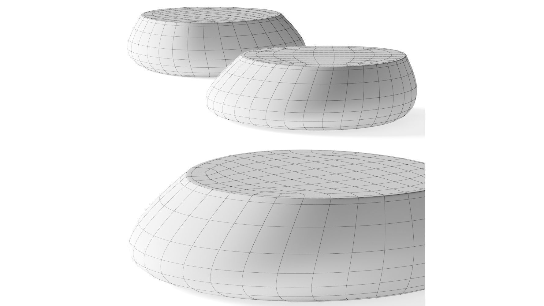 Vondom Stone Coffee Tables 3D model_1