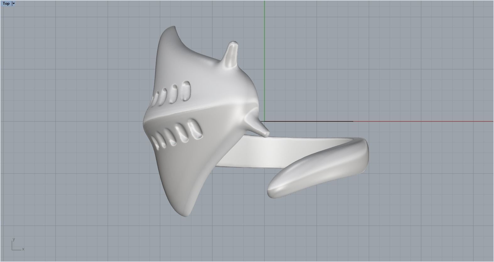 slope fish ring model Z274 3D print model_6