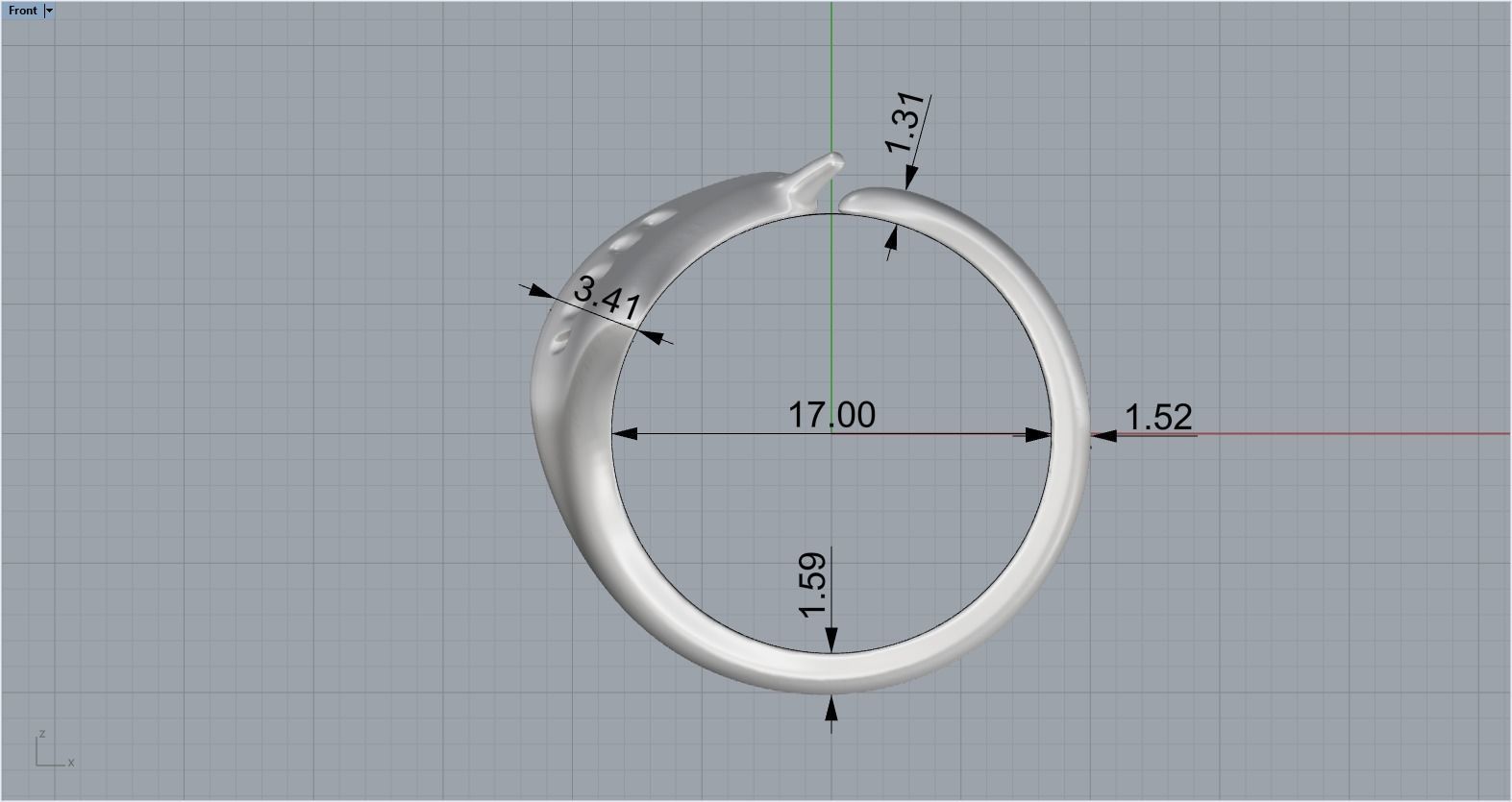 slope fish ring model Z274 3D print model_4