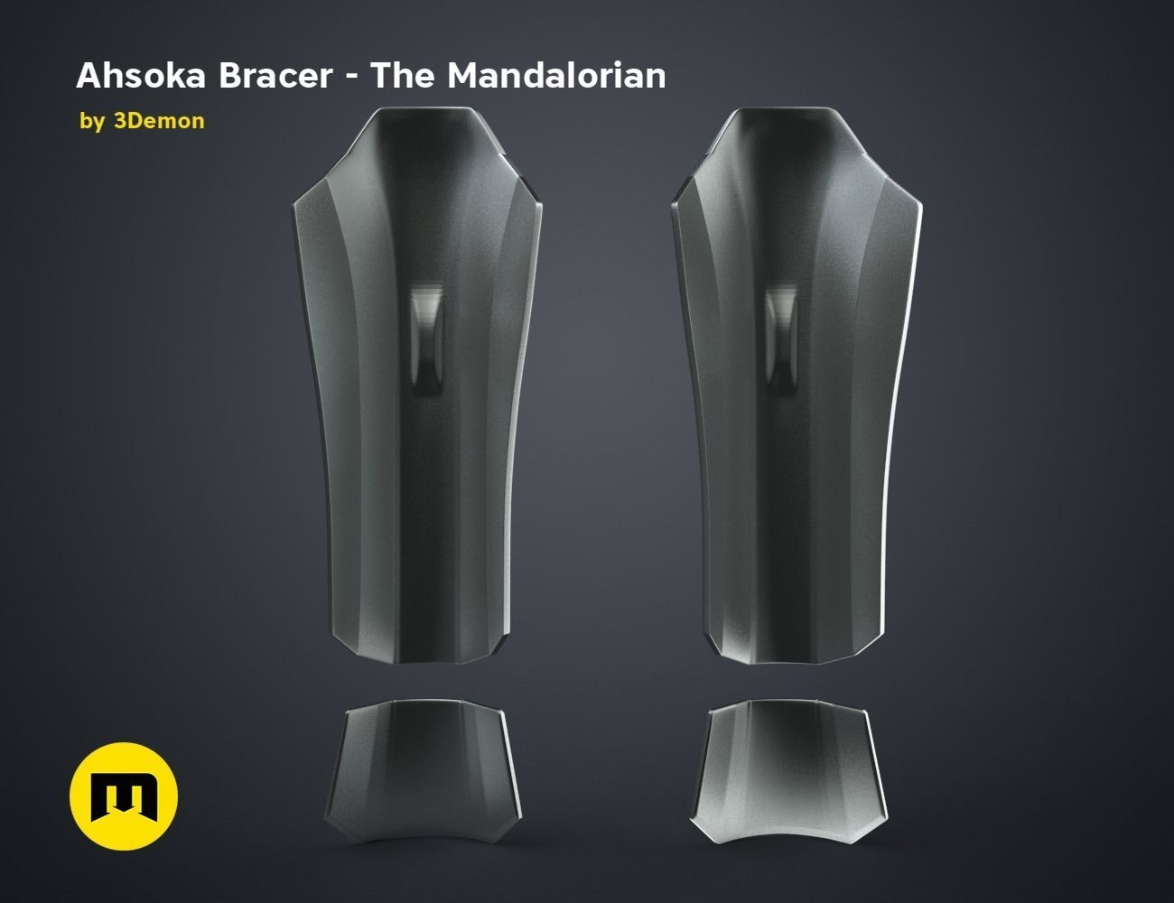 Ahsoka Bracers - The Mandalorian 3D print model_4