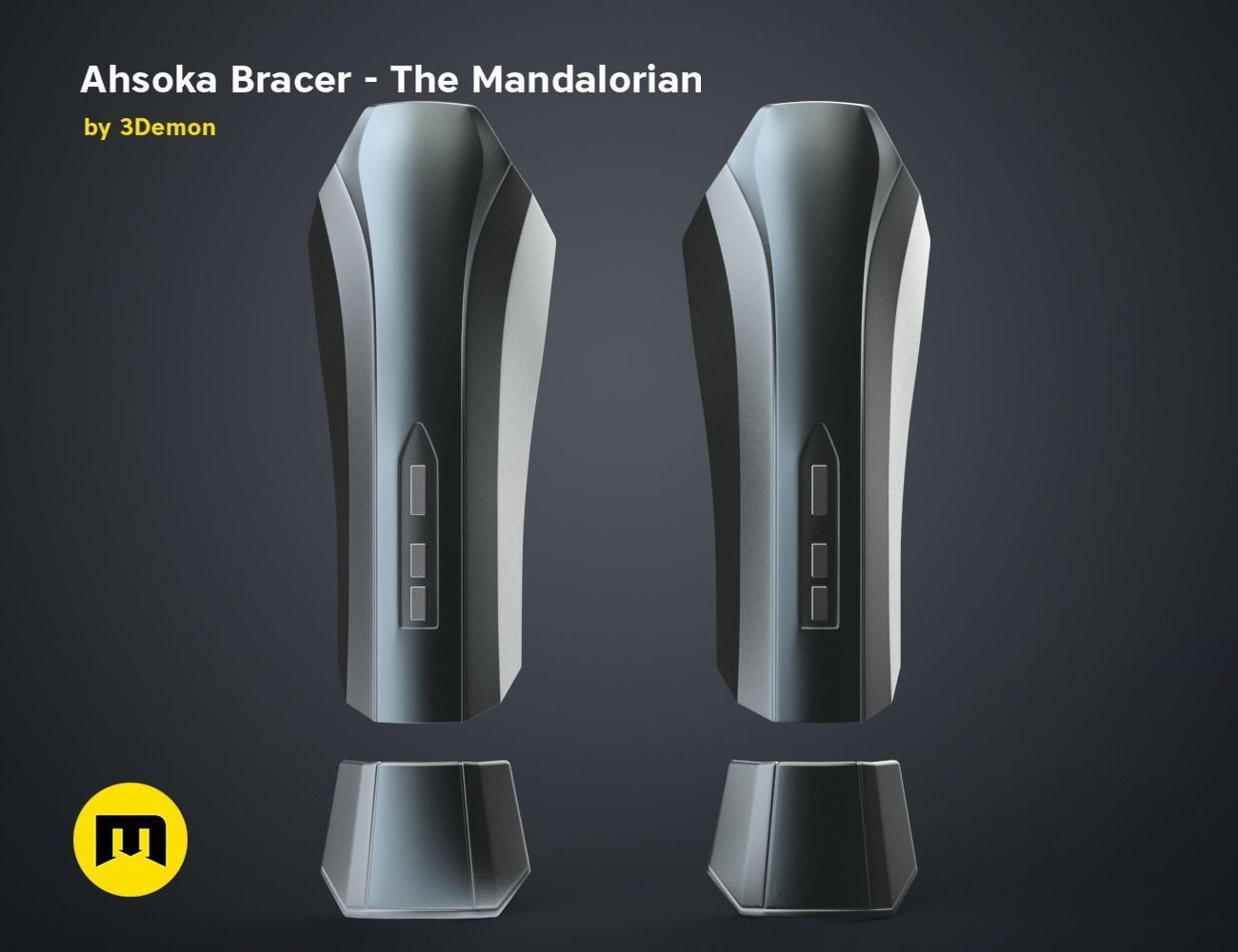 Ahsoka Bracers - The Mandalorian 3D print model_1