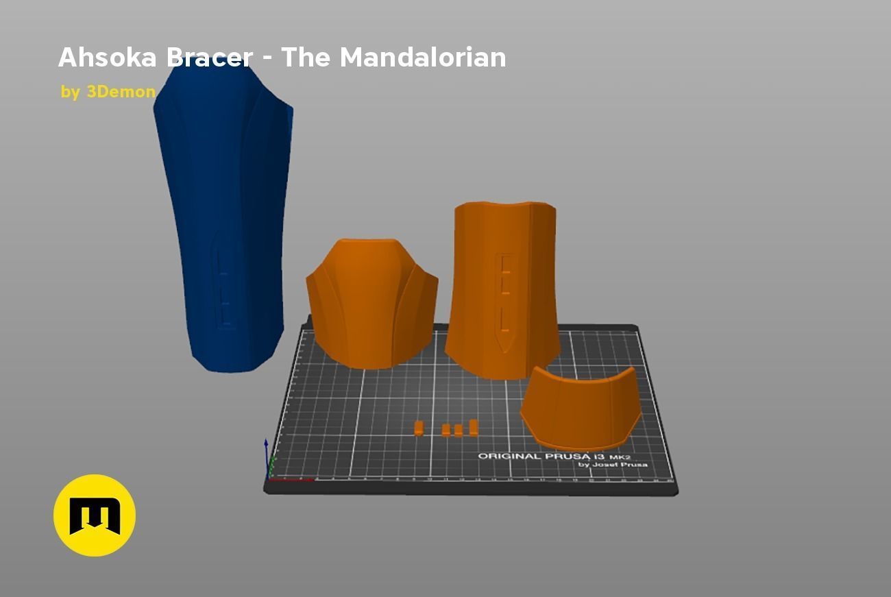 Ahsoka Bracers - The Mandalorian 3D print model_6