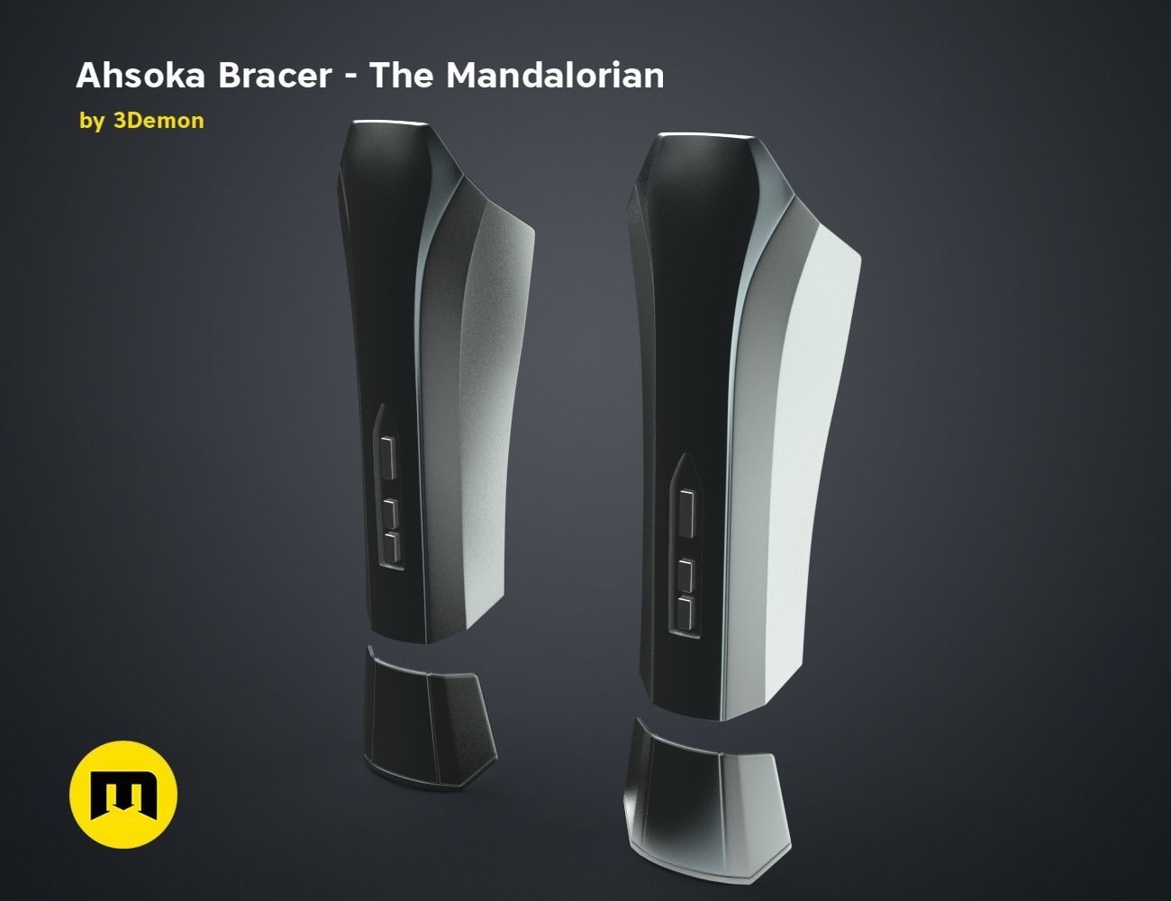 Ahsoka Bracers - The Mandalorian 3D print model_15