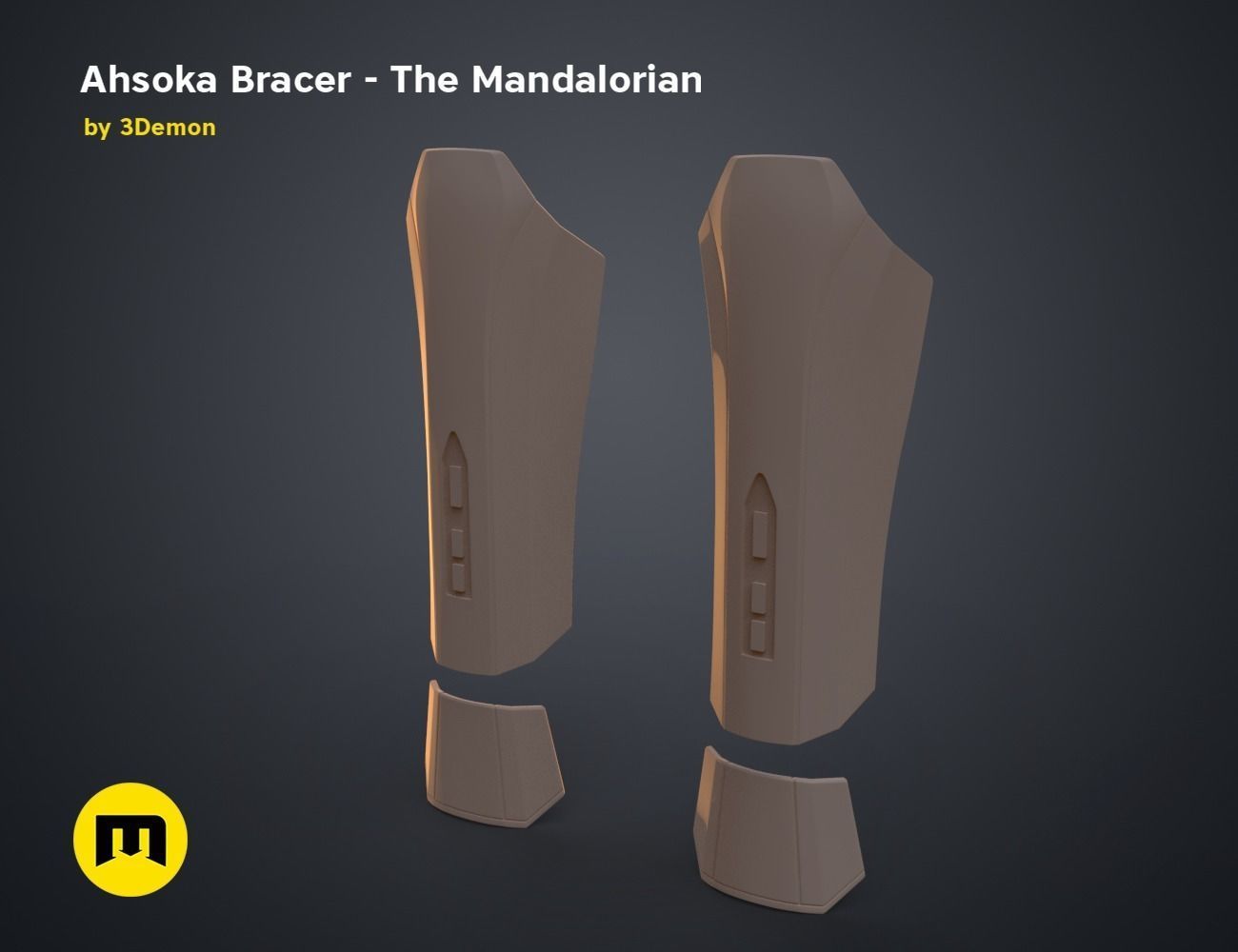 Ahsoka Bracers - The Mandalorian 3D print model_10