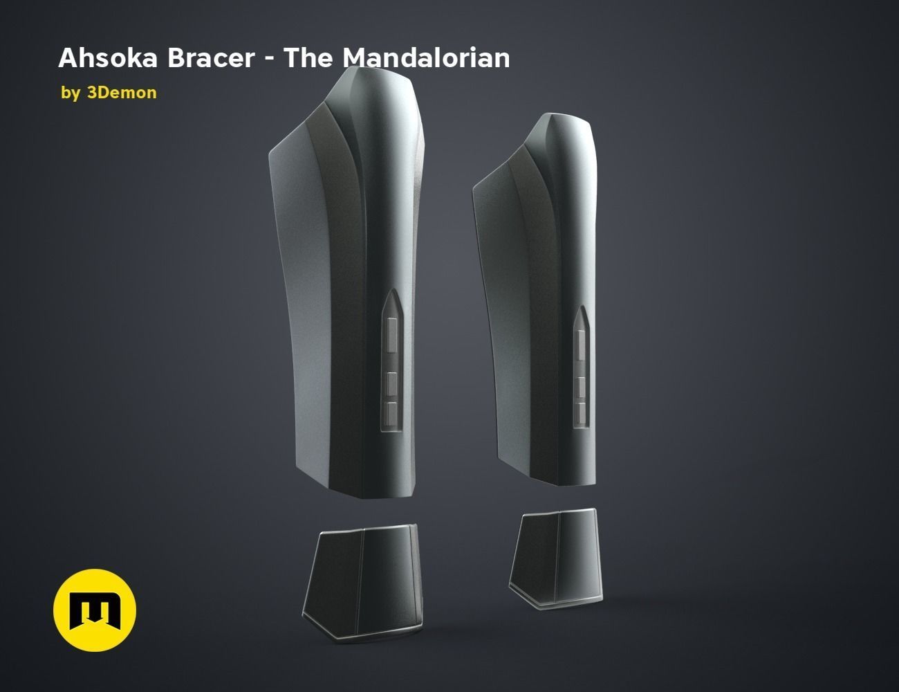 Ahsoka Bracers - The Mandalorian 3D print model_2