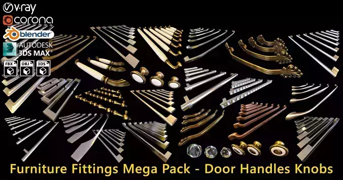Furniture Fittings Mega Pack - Door Handles Knobs