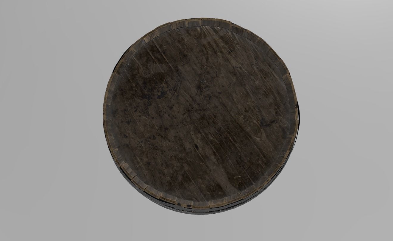 Game Ready Old Barrel Low-poly 3D model_15