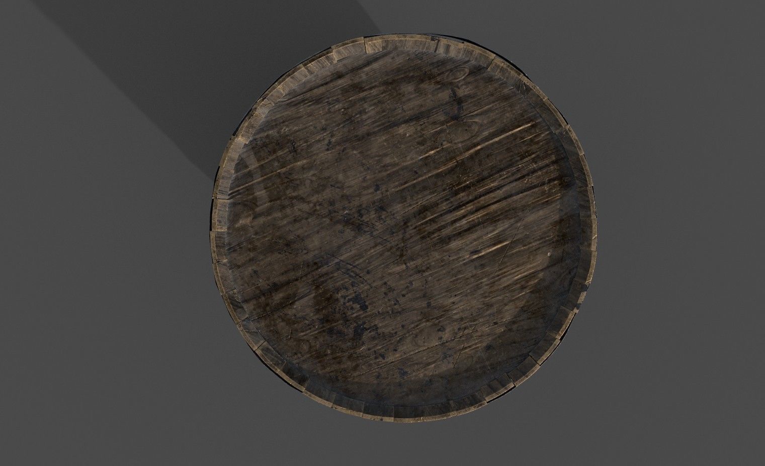 Game Ready Old Barrel Low-poly 3D model_3