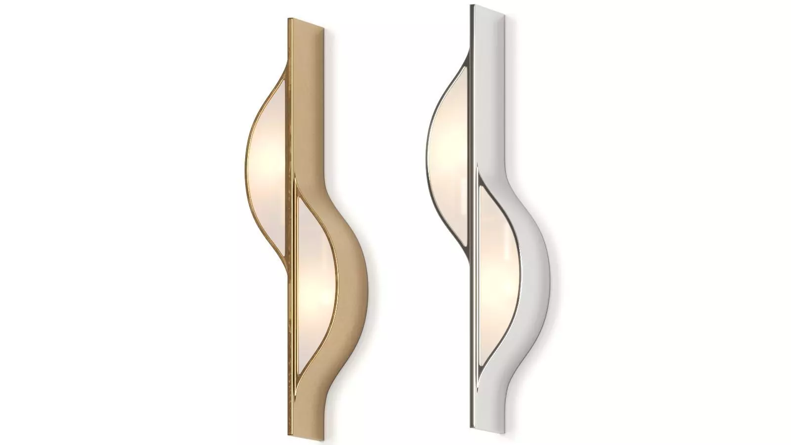 Kelly Wearstler Avant Large Curved Sconce 3D model_0