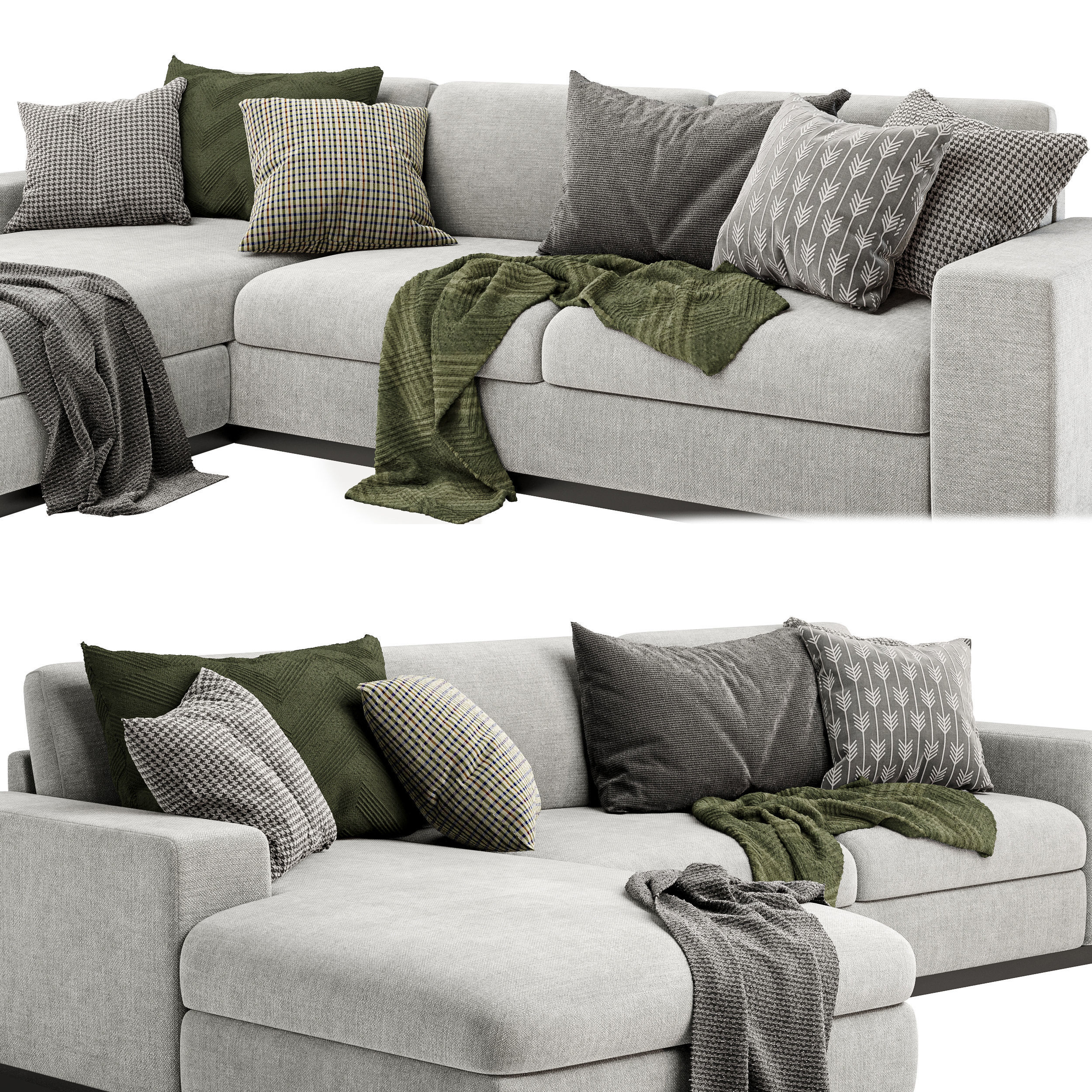 Noah sectional sofa 3D model_1