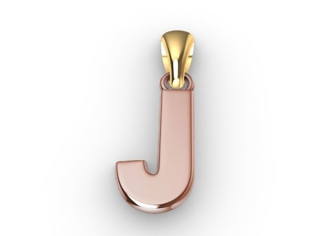 j Alphabet pendant stl verified 3D print model_4