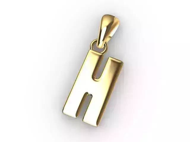 h Alphabet pendant stl verified