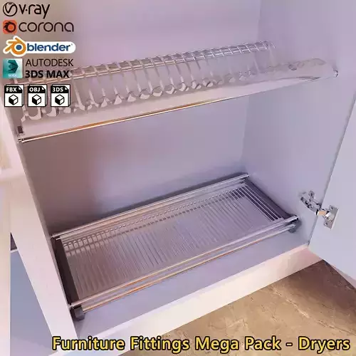 Furniture Fittings Mega Pack - Dryers 3D model
