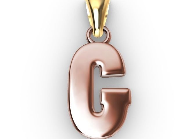g  Alphabet pendant stl verified 3D print model_4