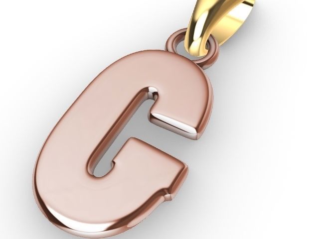 g  Alphabet pendant stl verified 3D print model_2