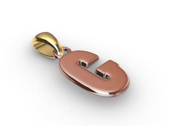 g  Alphabet pendant stl verified 3D print model_1