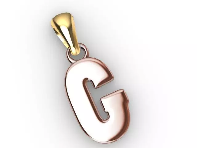 g  Alphabet pendant stl verified 3D print model_0