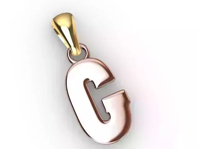 g  Alphabet pendant stl verified