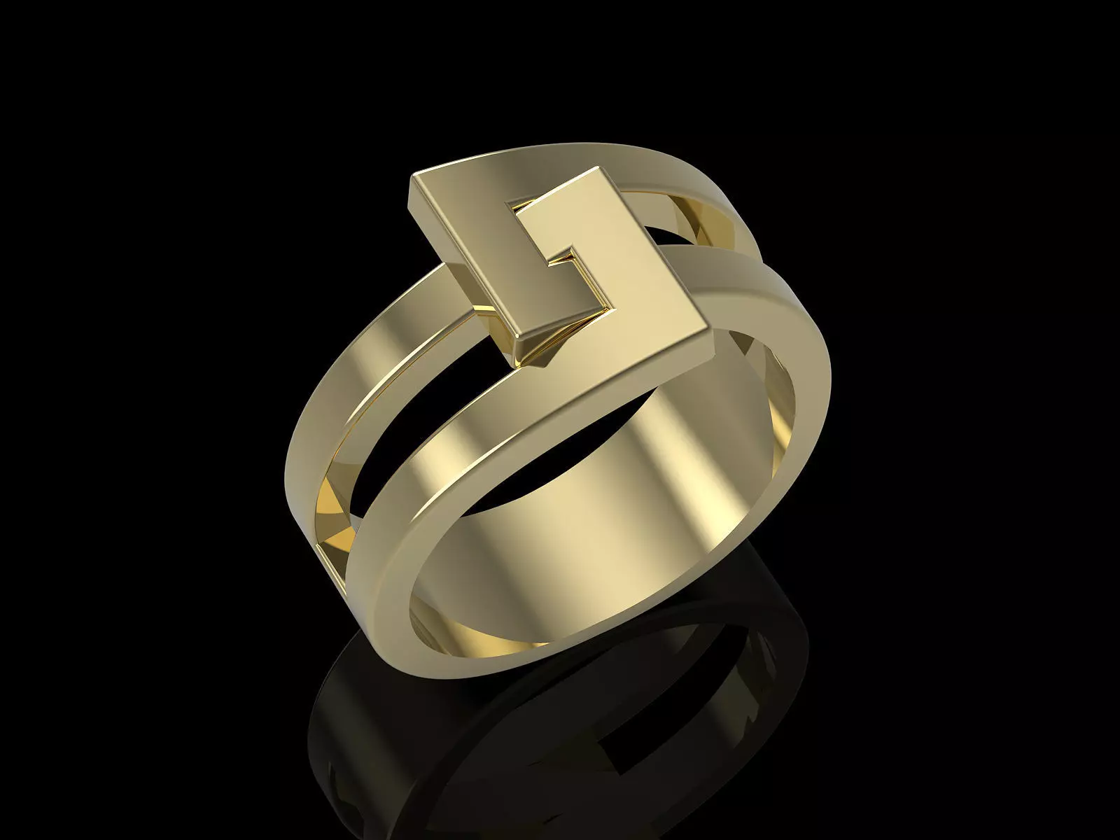 Lux ring printable jewelry gold 3D model 3D print model