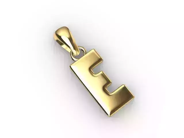 e Alphabet pendant stl verified
