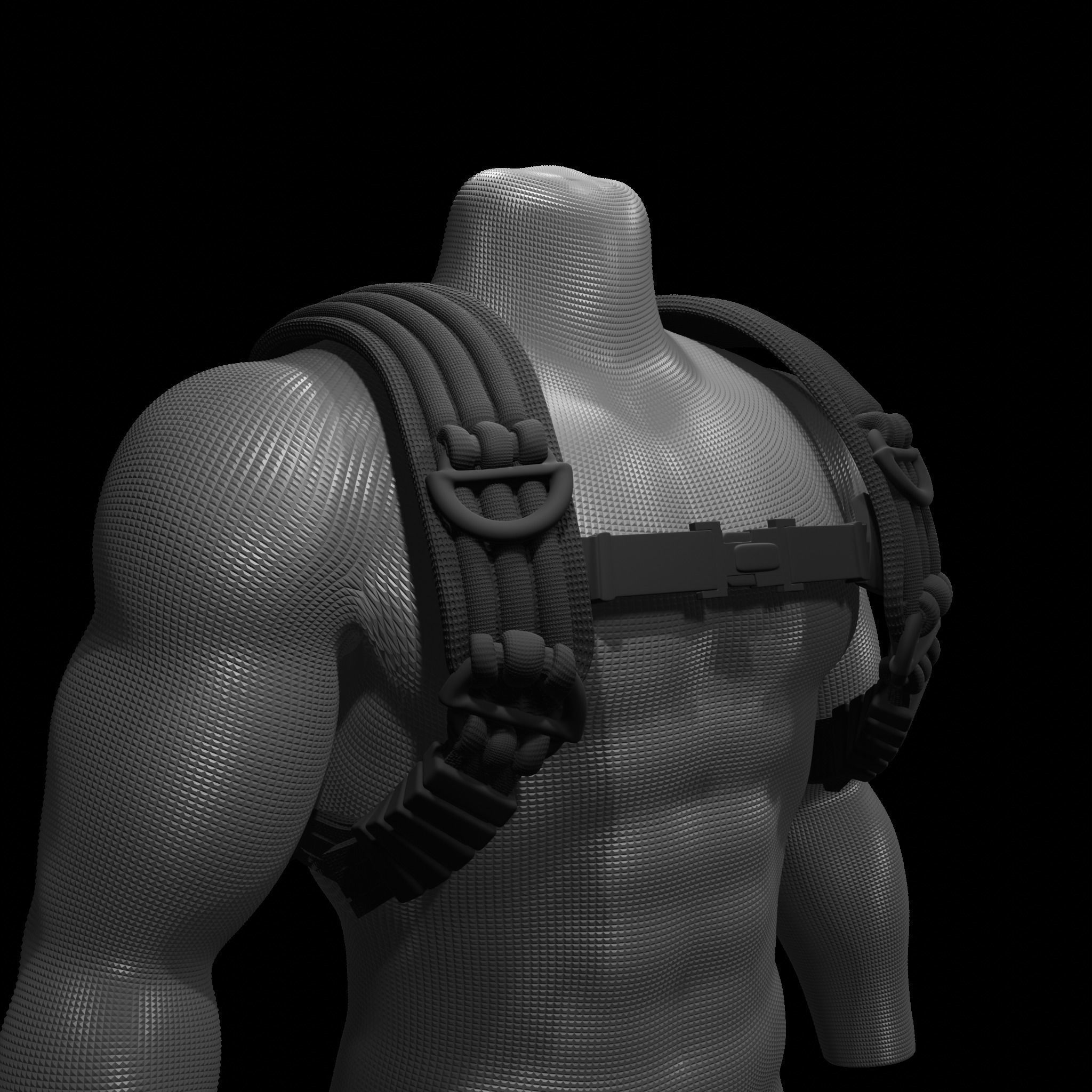 One12Scale Tactical chest harness  3D print model_1