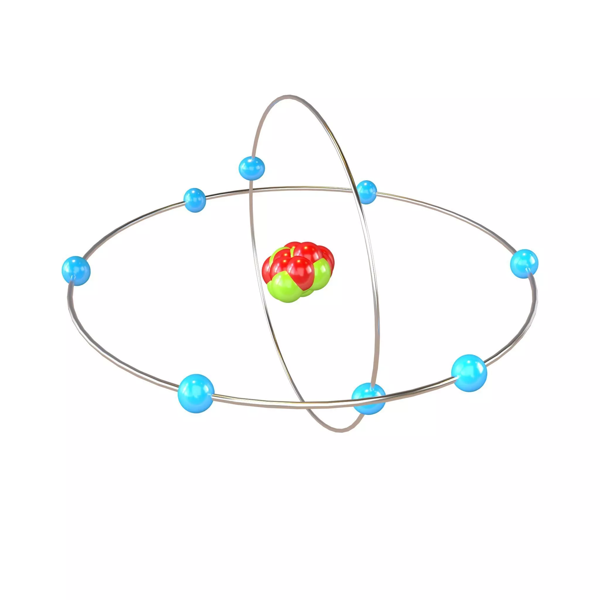 Oxygen Chemical Element v2 002 Low-poly 3D model_0