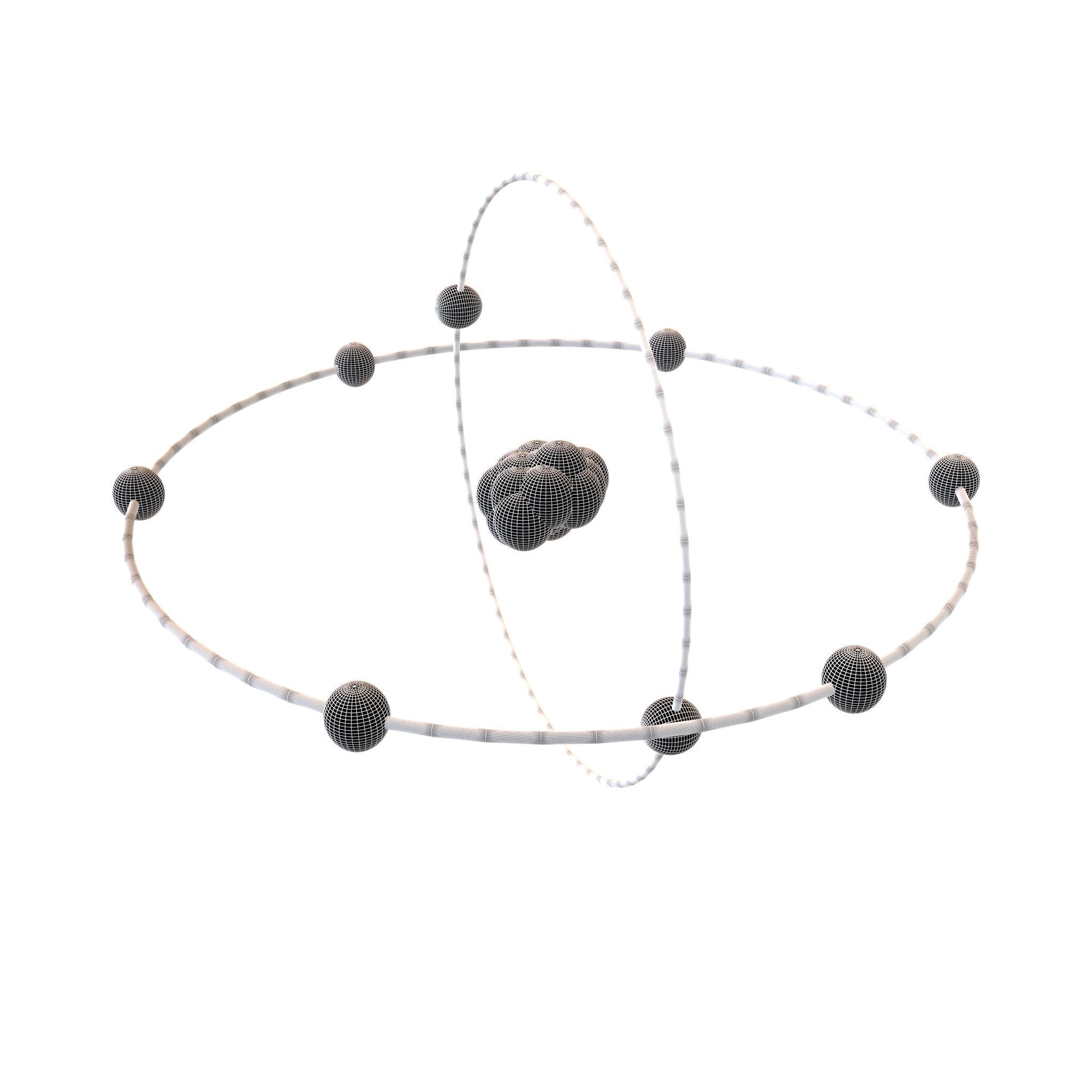 Oxygen Chemical Element v2 002 Low-poly 3D model_4