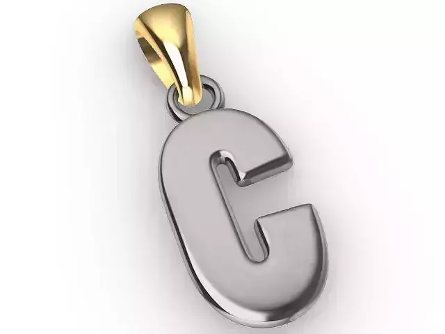 c letter pendant stl verified 