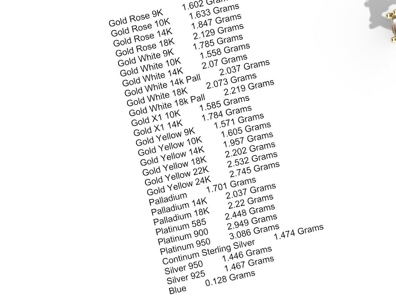 baguette diamond row ring stl verified  3D print model_20