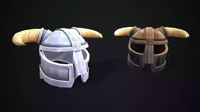 STYLIZED DRAGONBORN HELMET VIKING CARTOON
