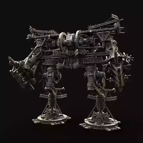MECH GIANT ROBOT SIEGE ENGINE MACHINE WAR CONSTRUCTION MECHA Low-poly 3D model