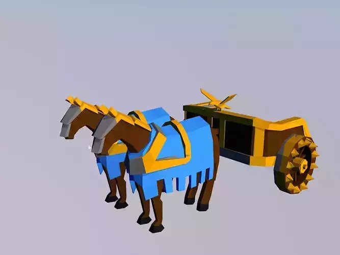 Chariot horse and cart