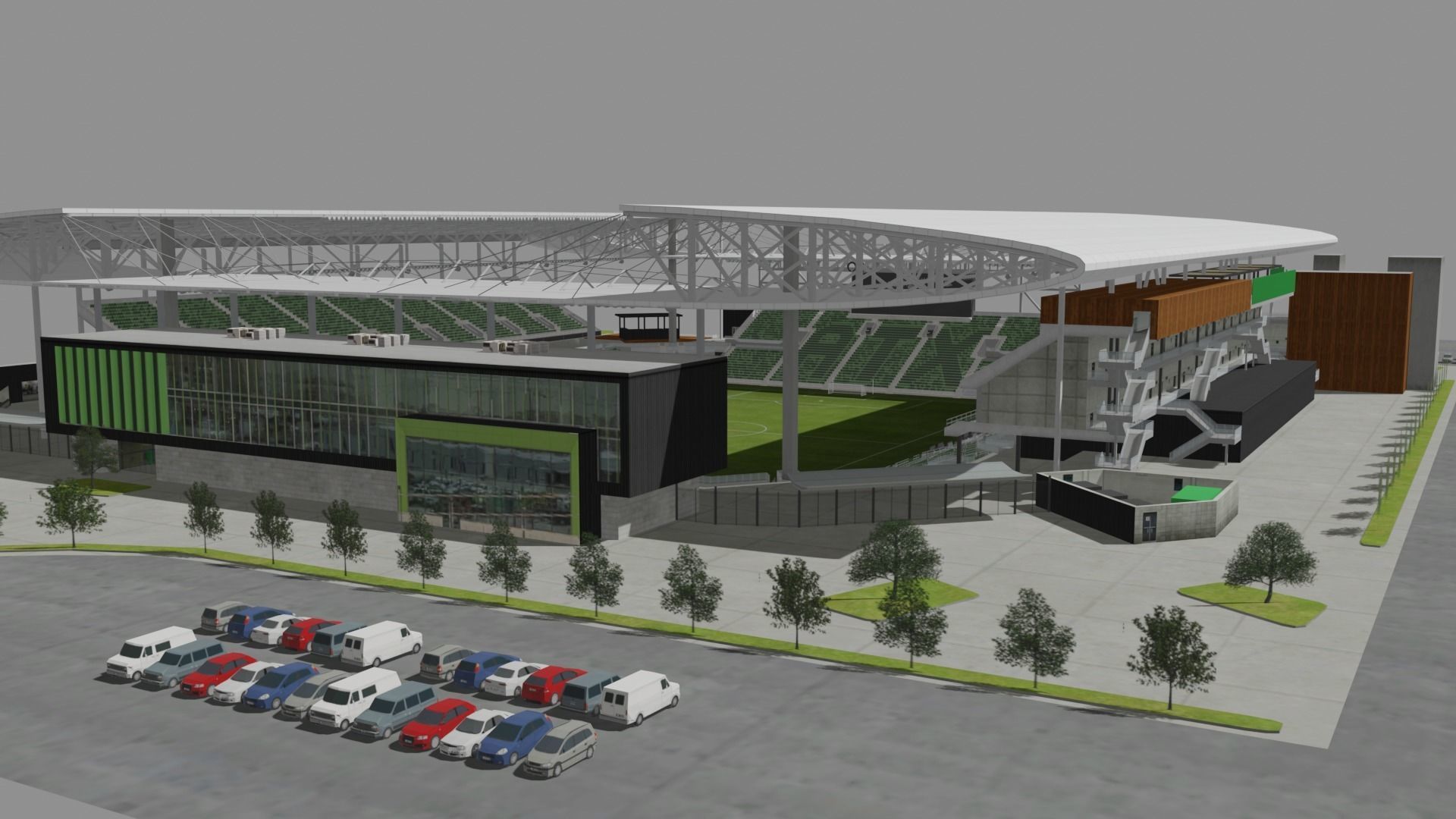 Q2 Stadium - Austin FC Texas USA 3D model_1