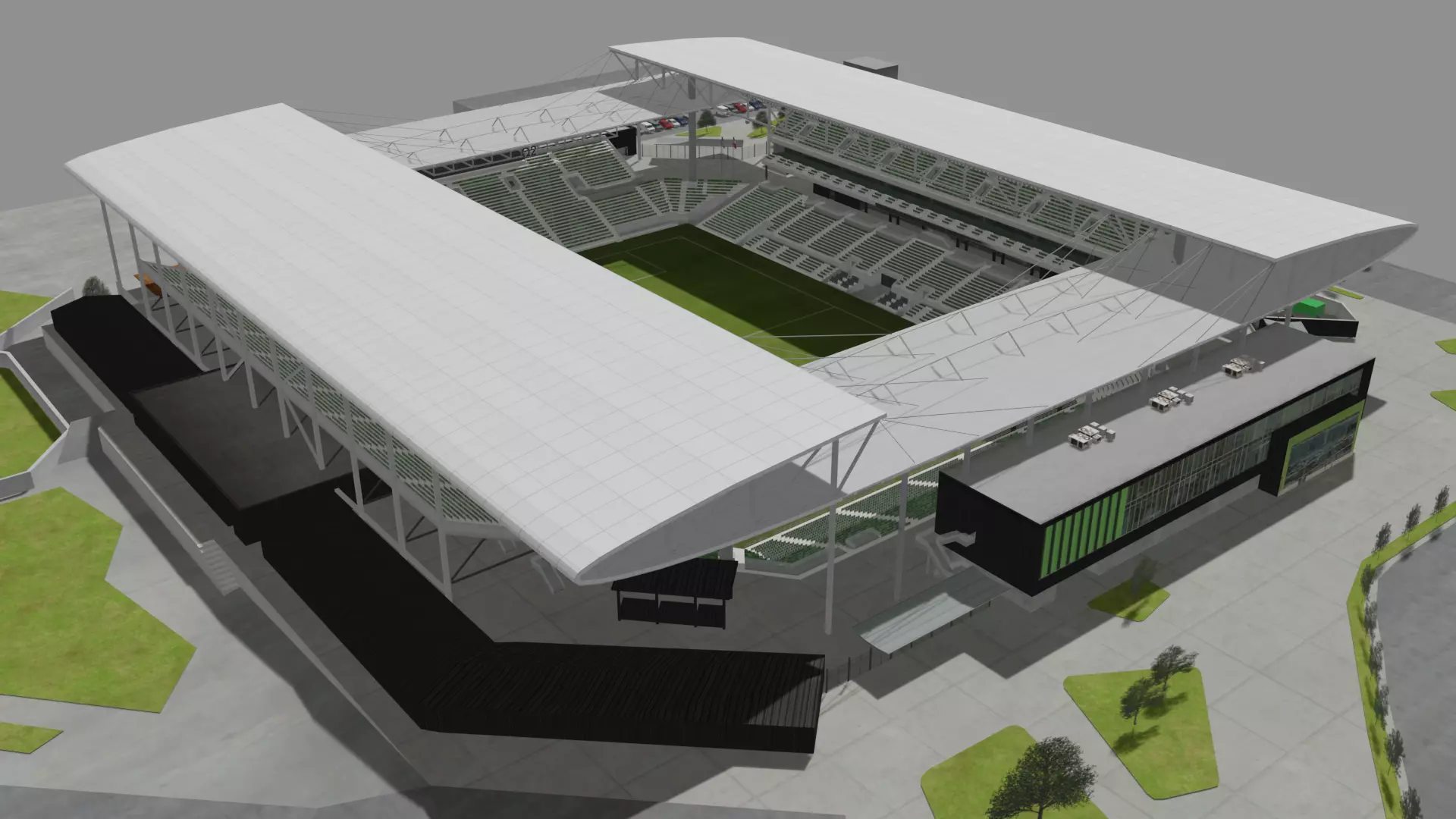 Q2 Stadium - Austin FC Texas USA 3D model_0