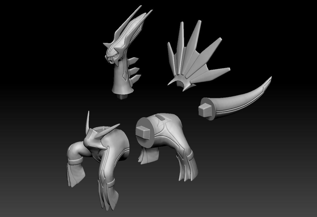 Pokemon Dialga 3D print model_2