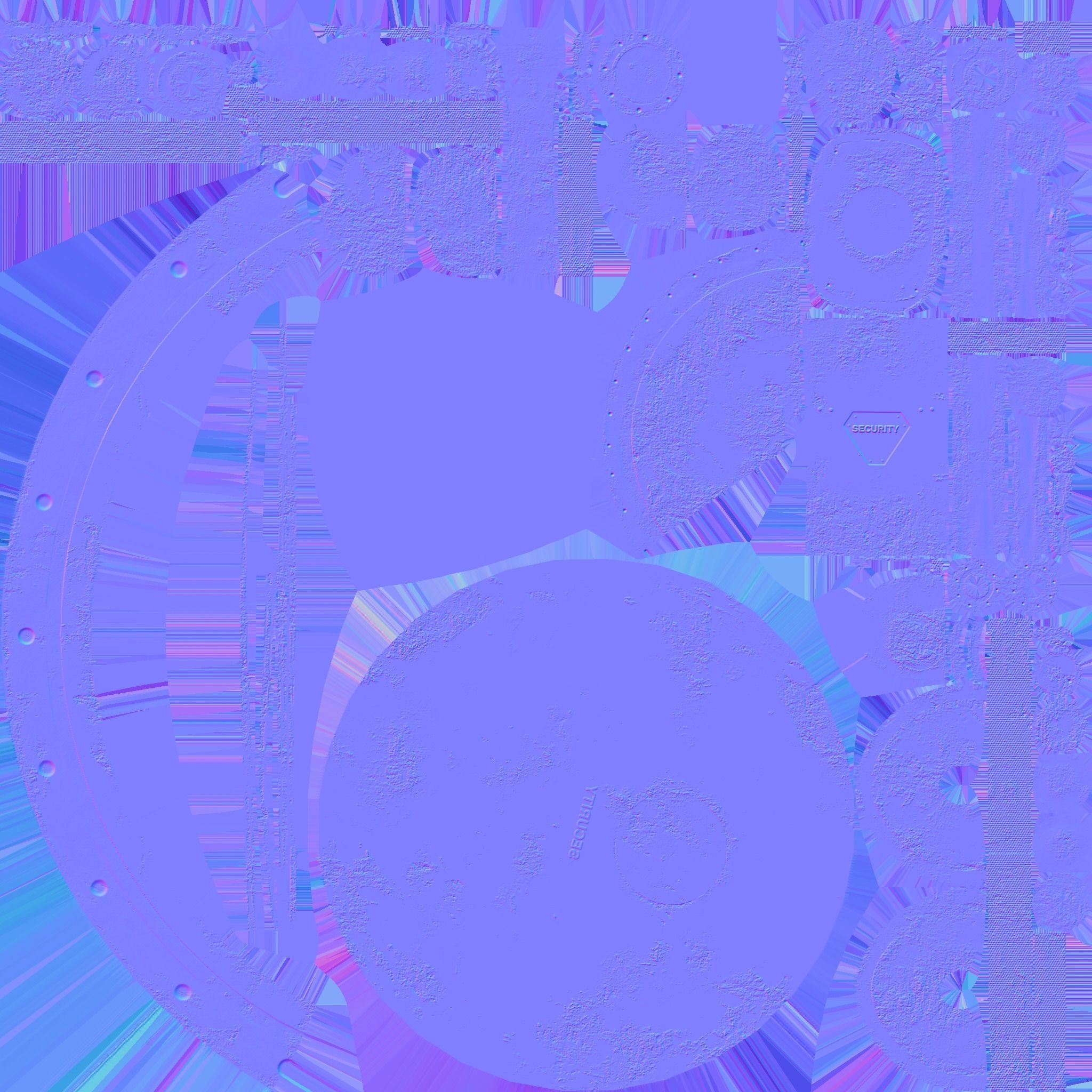 Cute Robot D05 Security - SciFi Character Design Low-poly 3D model_25