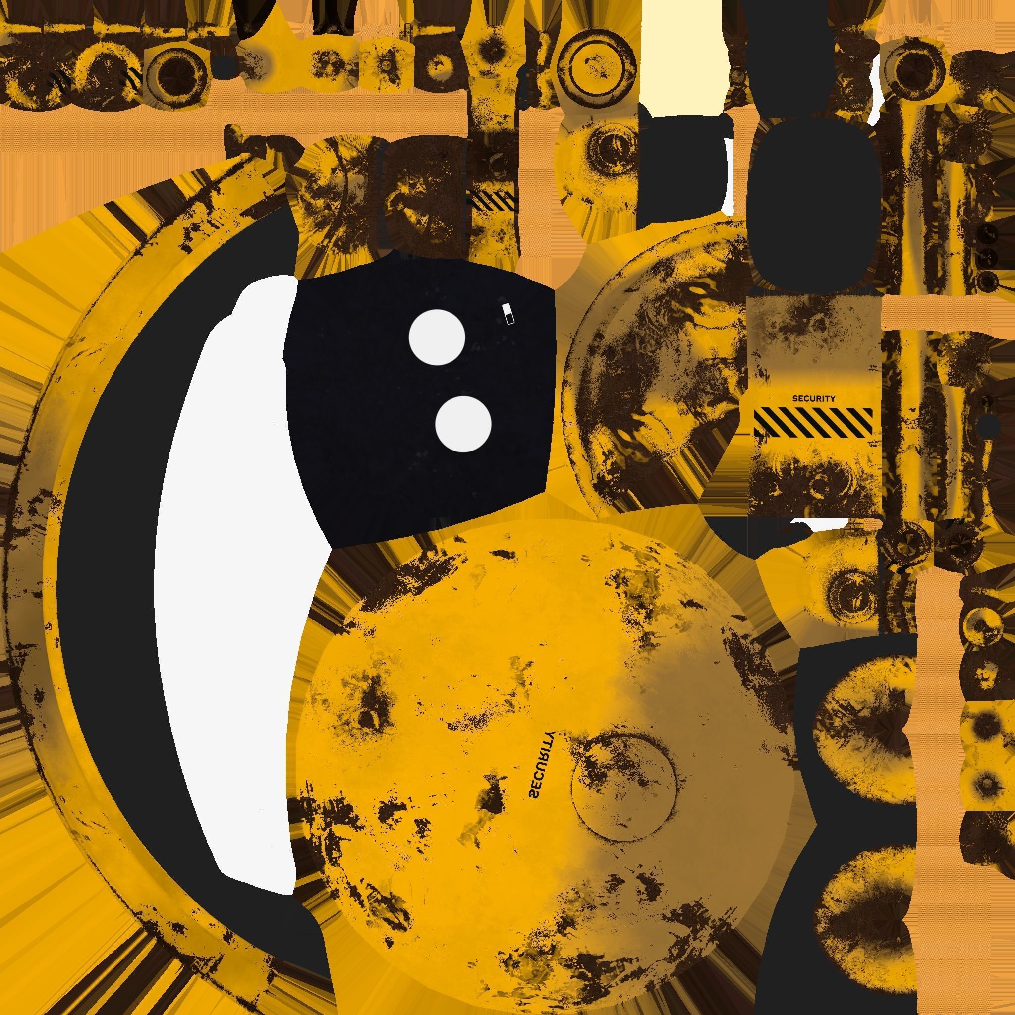 Cute Robot D05 Security - SciFi Character Design Low-poly 3D model_21