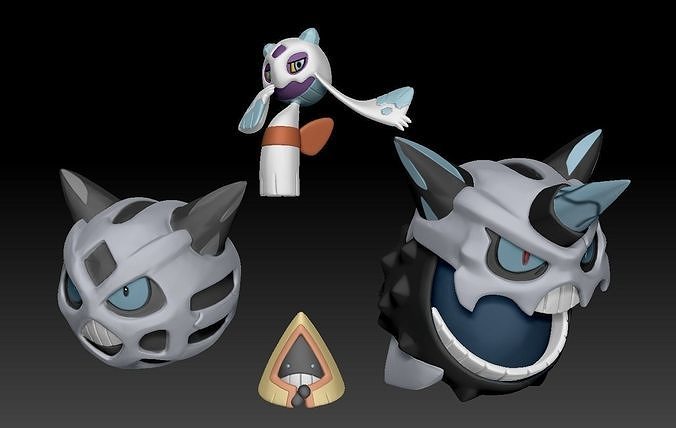 Pokemon Snorunt Froslass Glalie Mega Evolution 3D print model