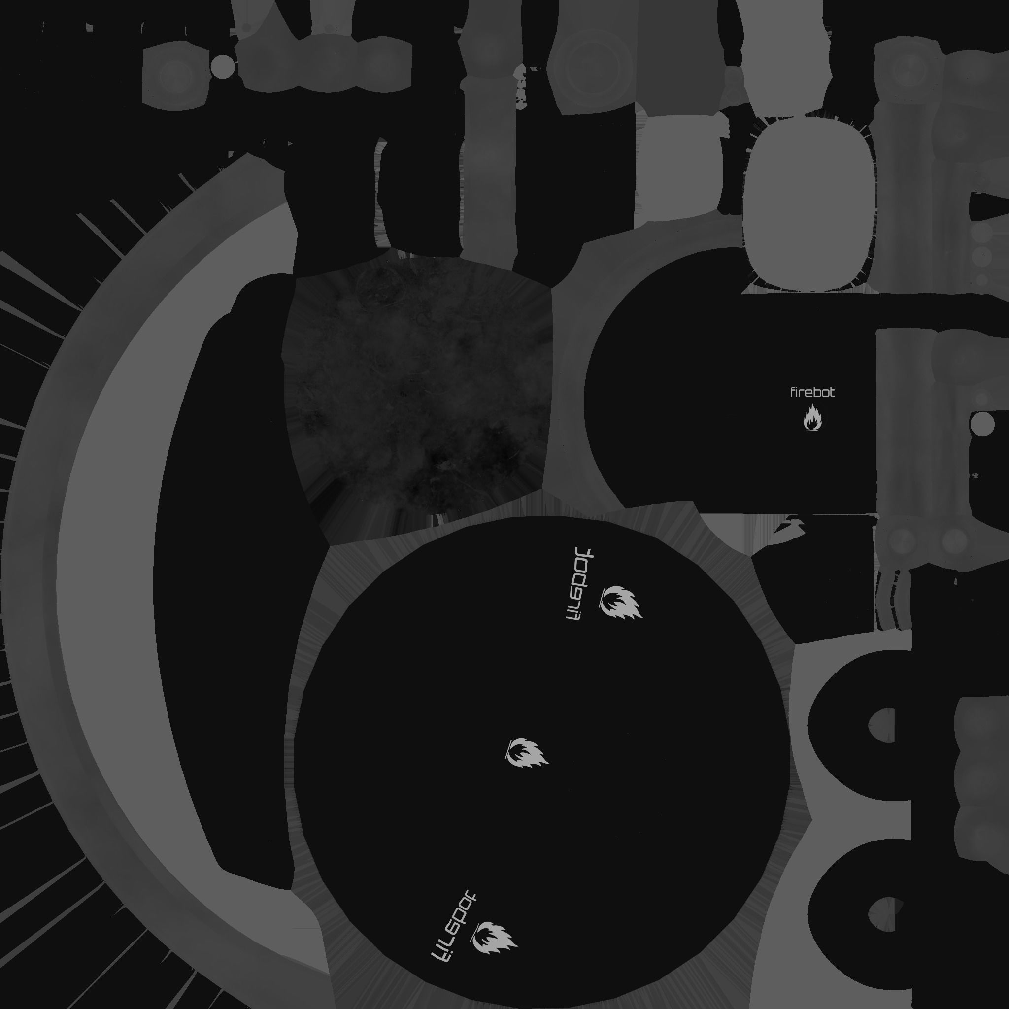 Cute Robot D06 Firebot - SciFi Character Design Low-poly 3D model_27