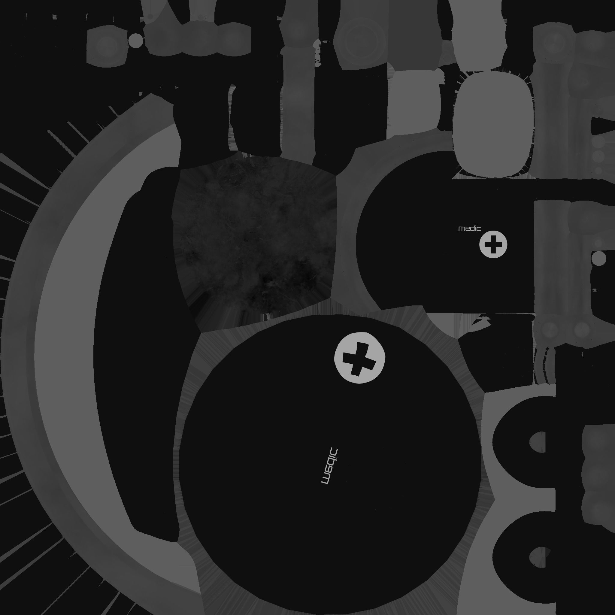 Cute Robot D07 Medic - SciFi Character Design Low-poly 3D model_27