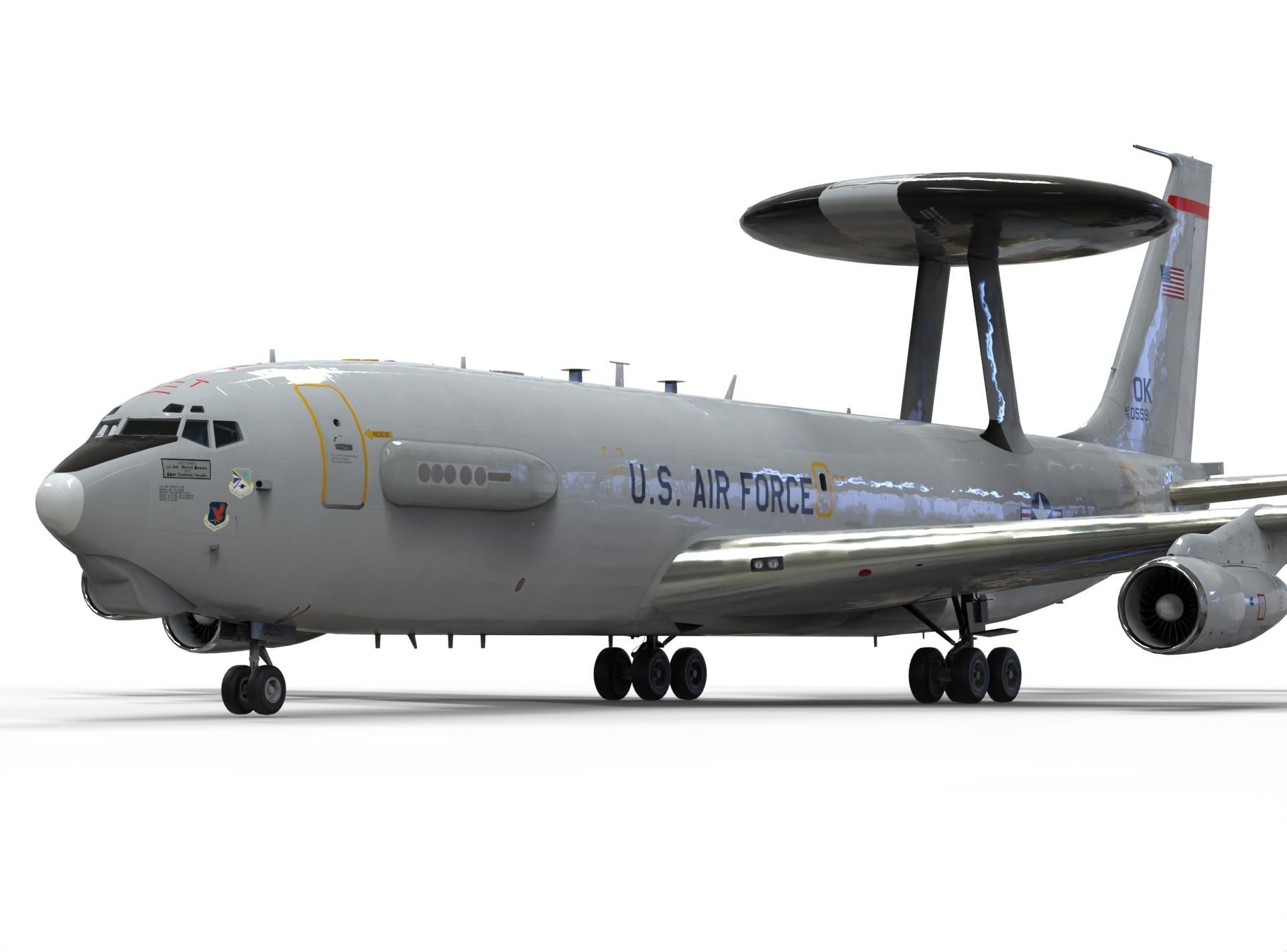 Boeing E-3 Sentry AWACS 3D model_1