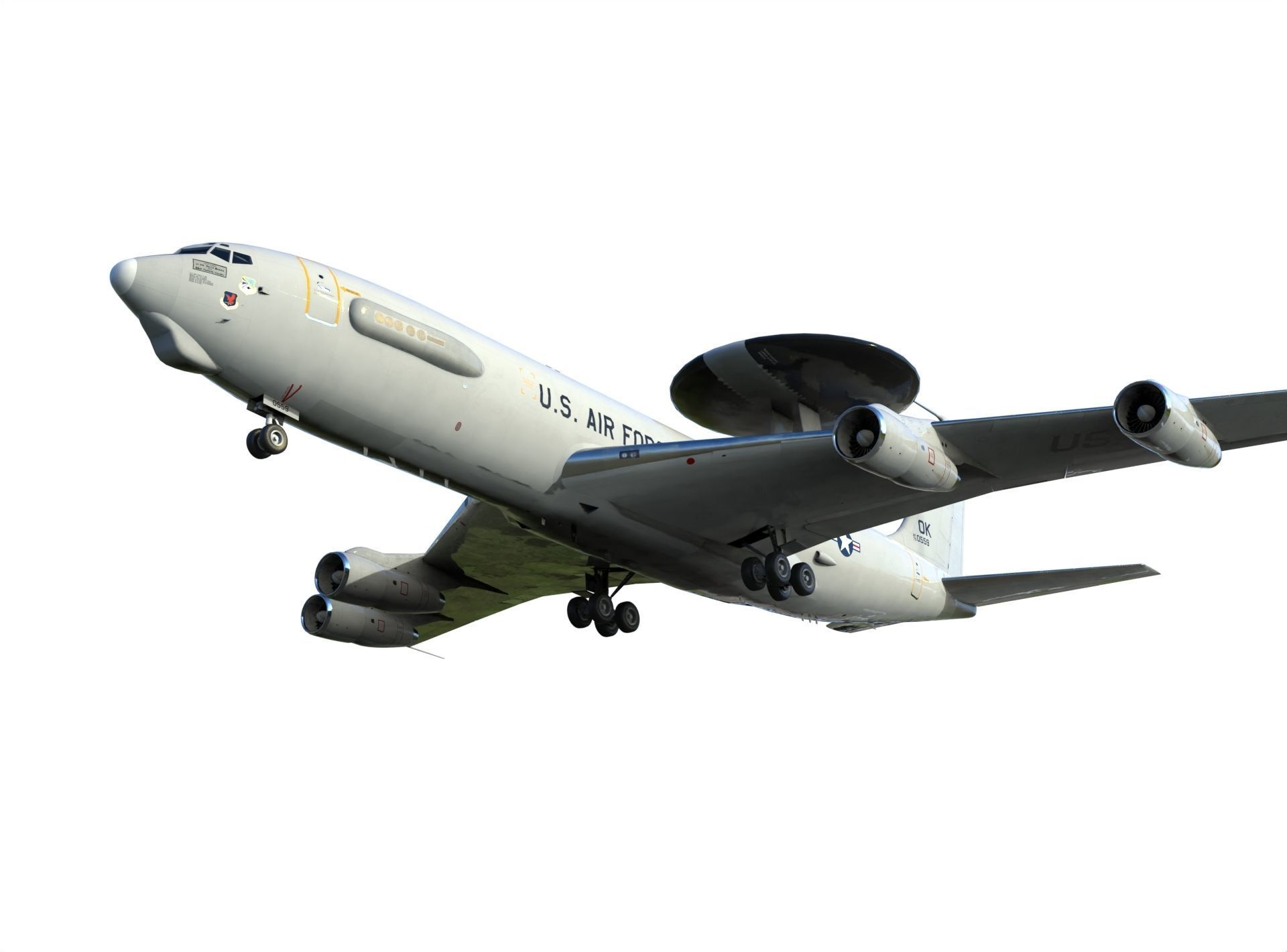 Boeing E-3 Sentry AWACS 3D model_2