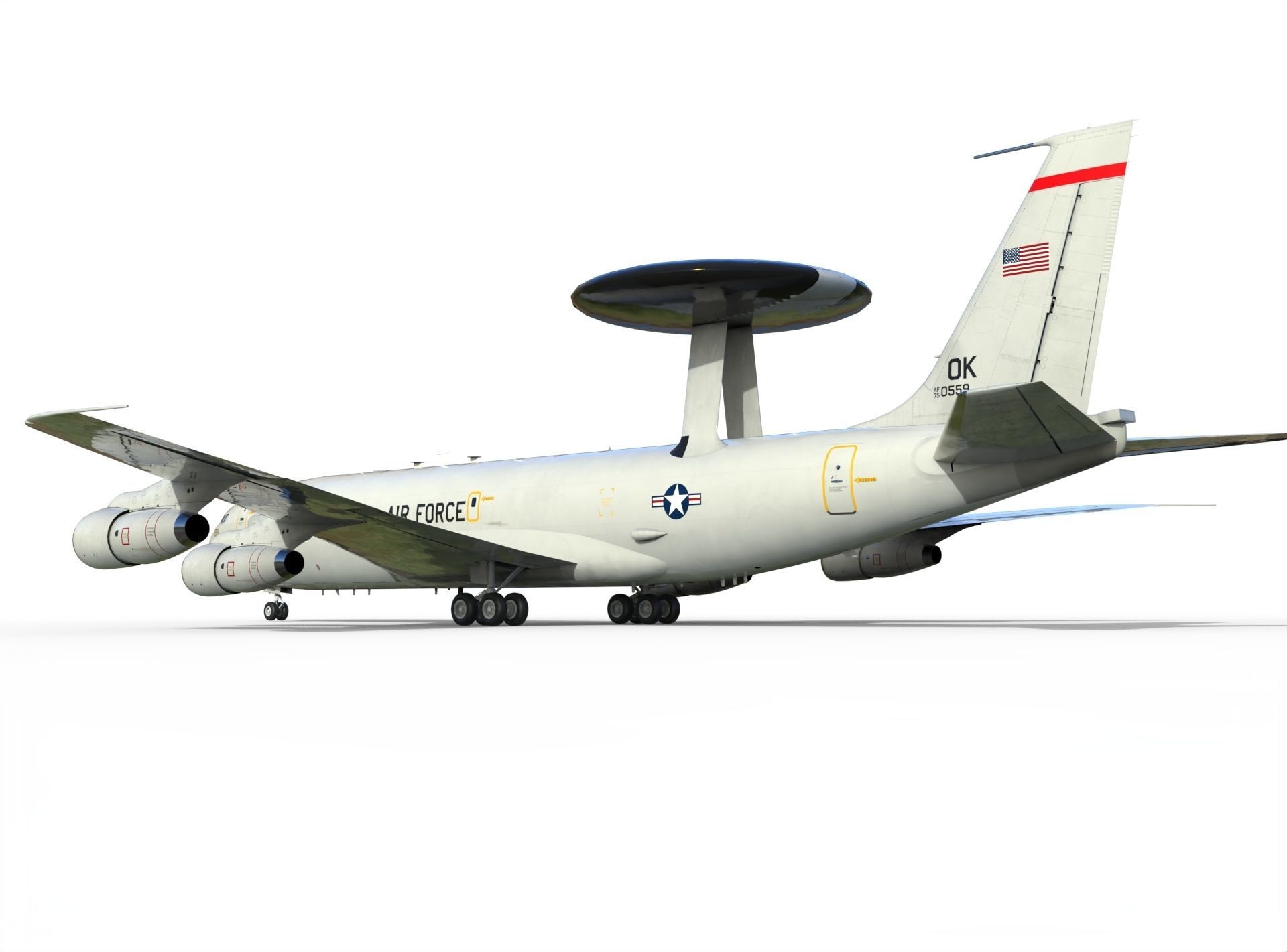 Boeing E-3 Sentry AWACS 3D model_4