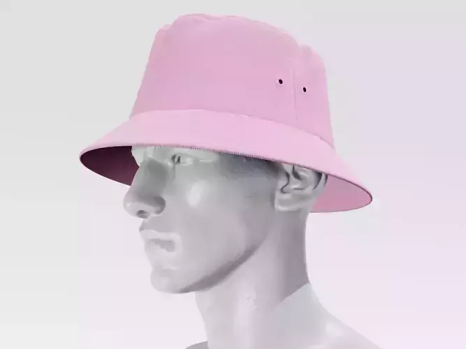 Bucket Hat - Pink PBR 4K