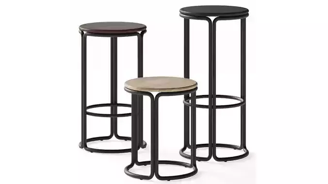 Please Wait to be Seated Hardie Bar Stools 3D model