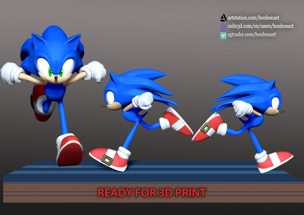 Sonic the Hedgehog 2 Fanart 3D print model_4