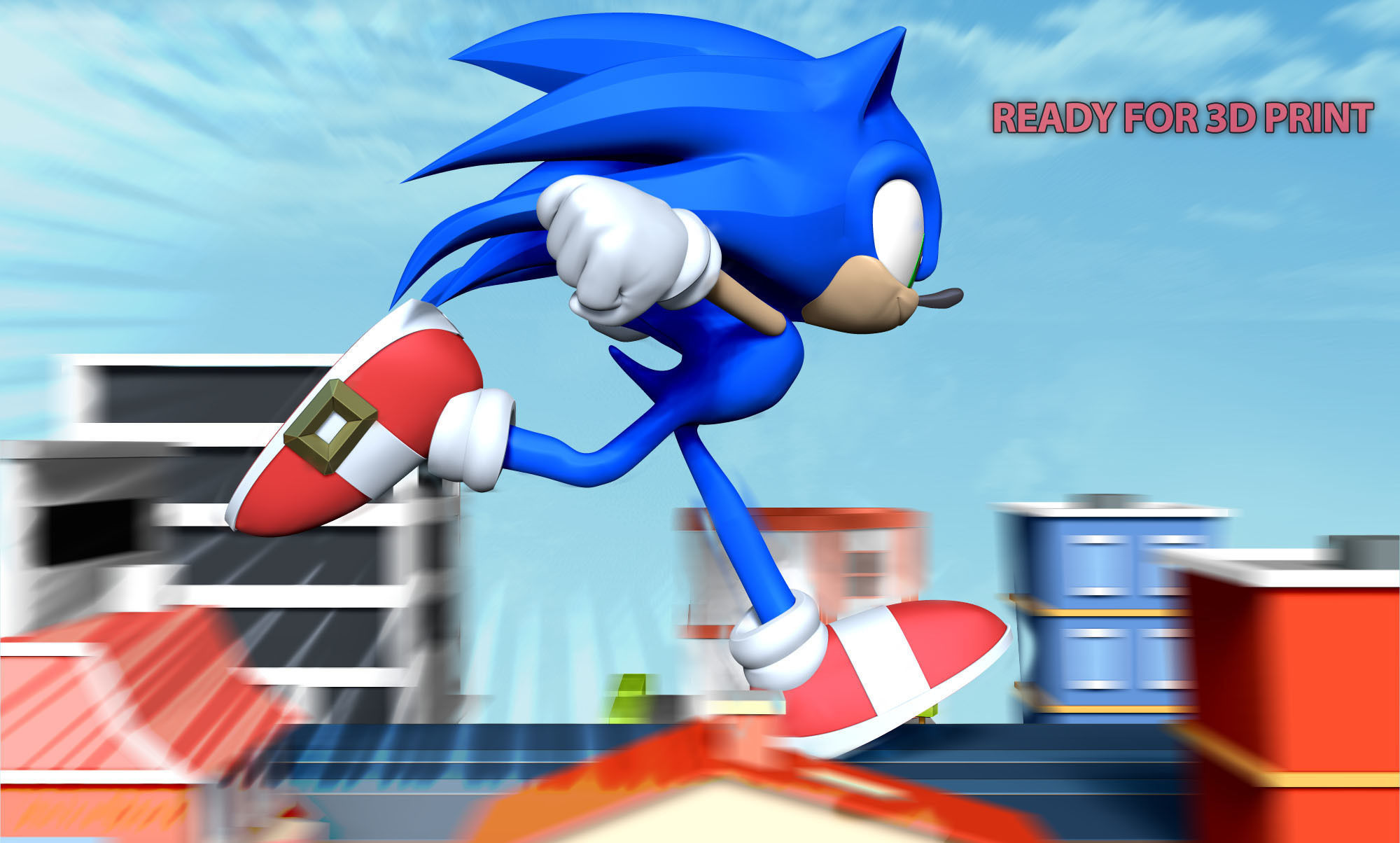 Sonic the Hedgehog 2 Fanart 3D print model_1